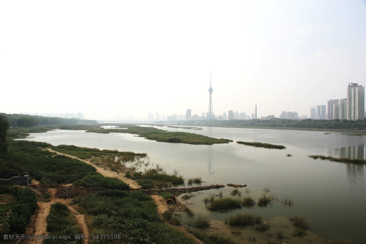 洛浦湿地 洛阳 洛浦公园 洛河 湿地 电视塔 远景 建筑园林 园林建筑 白色