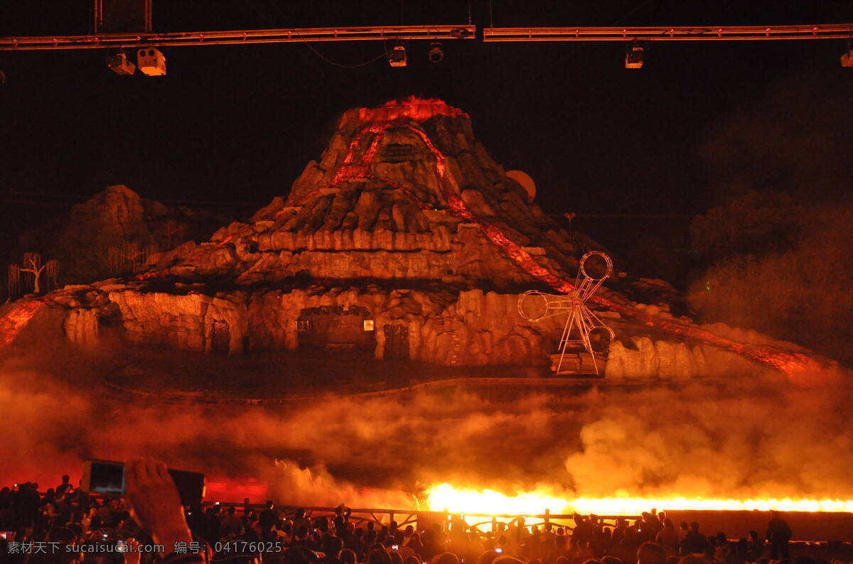 梦幻 太极 火山 爆发 梦幻太极 喷发 岩浆 舞台 情景 舞台剧 大型 表演 舞蹈音乐 文化艺术