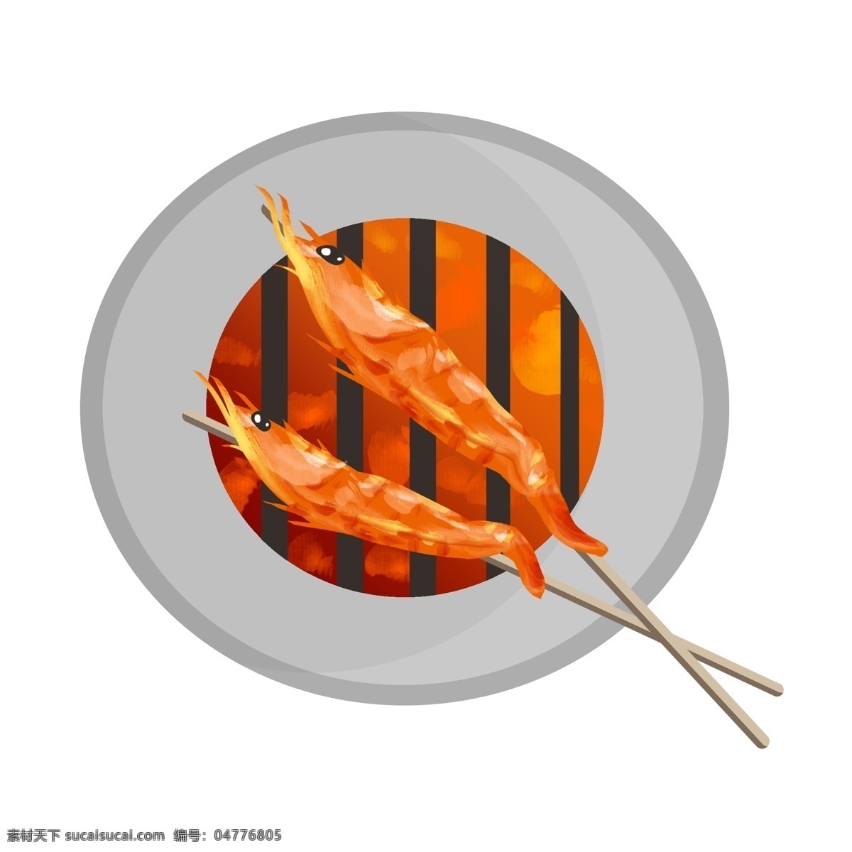 美味 烤 龙虾 插画 食物插画 卡通食物插画 食物 烧烤食物 美味的烤串 烤龙虾 好吃的烤串