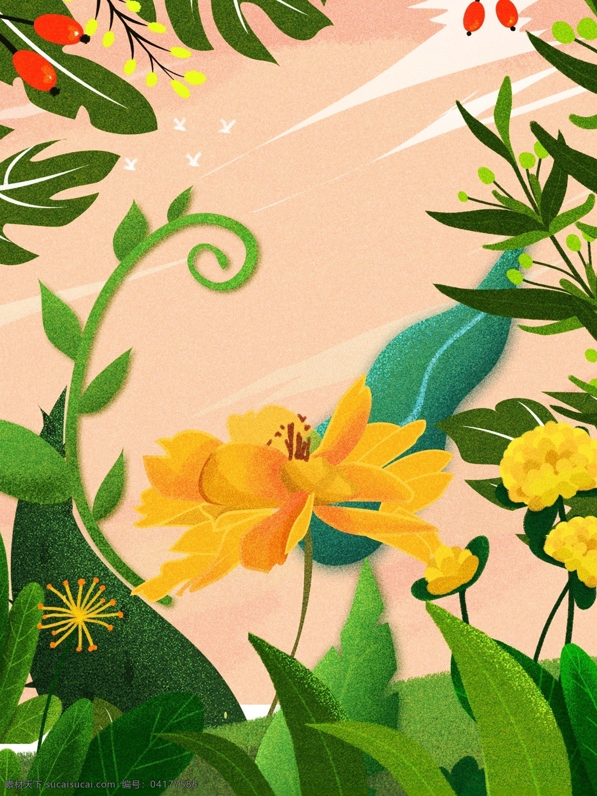 创意 彩色 花卉 展板 背景 鲜花背景 文艺典雅背景 彩色背景 植物背景 通用背景