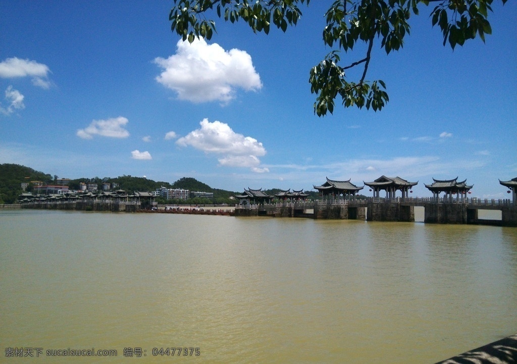 潮州湘子桥 潮州 湘子桥 景色 景观 河流 桥 远景 旅游摄影 国内旅游