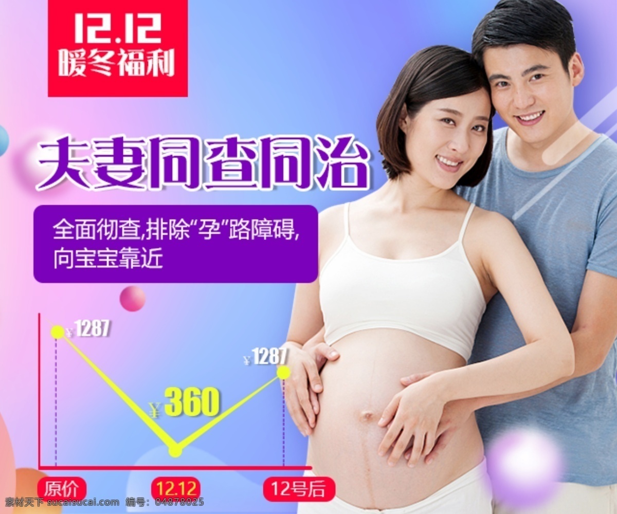 淘宝图 不孕不育 夫妻同查 怀孕 价格 双十二 天 进步 一点点 分层