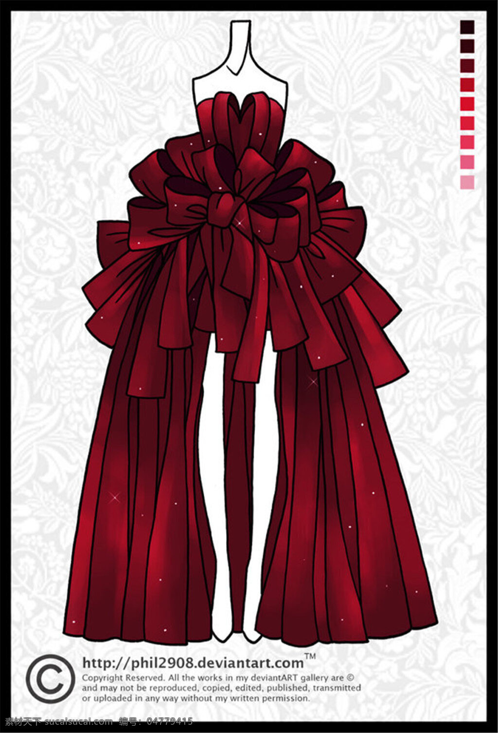 红色 花朵 礼服 设计图 服装设计 时尚女装 职业女装 职业装 女装设计 效果图 短裙 衬衫 服装 服装效果图 连衣裙