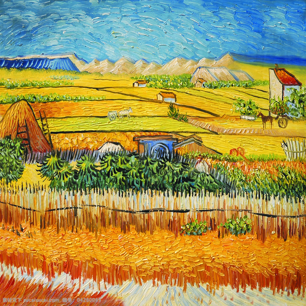 农场 油画 名画 艺术 绘画 文化艺术 艺术品 世界名画 书画文字