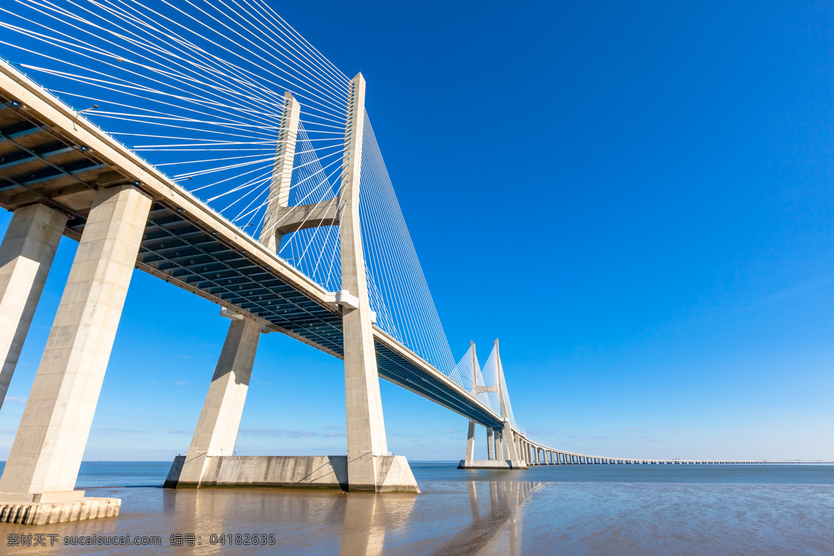 铁拉大桥摄影 铁拉大桥 桥梁 跨江大桥 城市风光 建筑 建筑设计 环境家居 蓝色