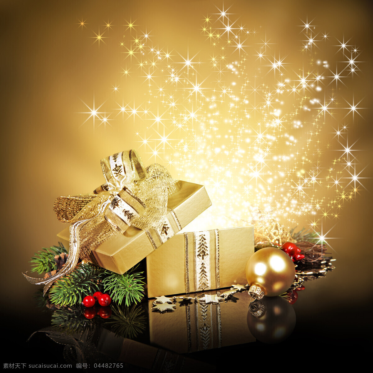 金色 梦幻 礼物 盒 礼物盒 星星 圣诞节 节日素材 圣诞素材 节日庆典 生活百科