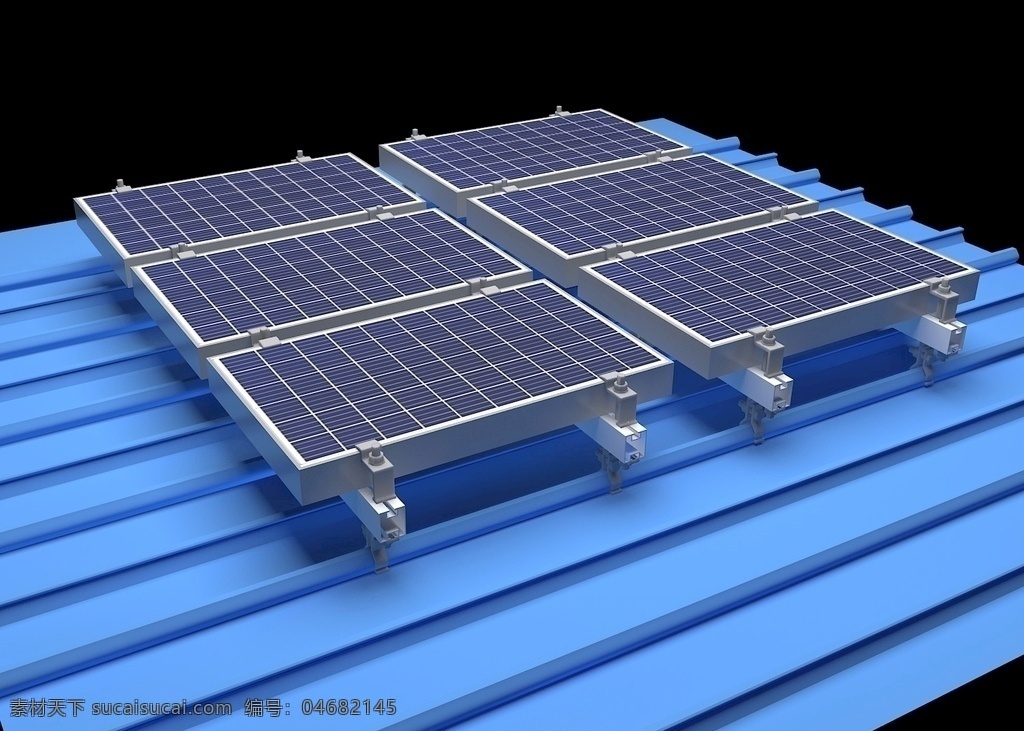 太阳能电池板 光伏发电 太阳能发电 多晶硅能源 节能环保 绿色能源 逆变室方阵 清洁能源 光电转换 电力设备 3d设计 3d作品