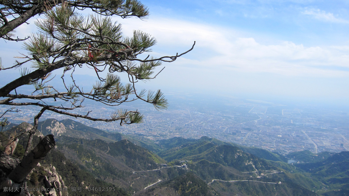 泰山顶 泰山 山顶 高山 松柏 青山 登高远眺 高远 山水风景 自然景观