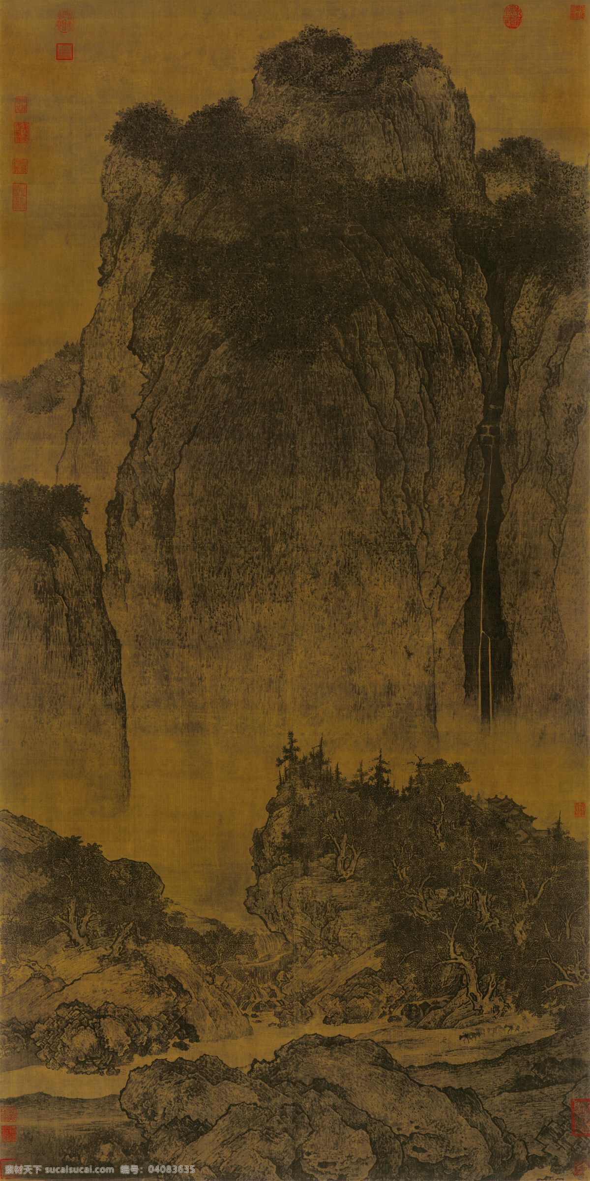 北宋 范宽 溪山行旅图 古画 国画 山水 古代山水 文化艺术 绘画书法