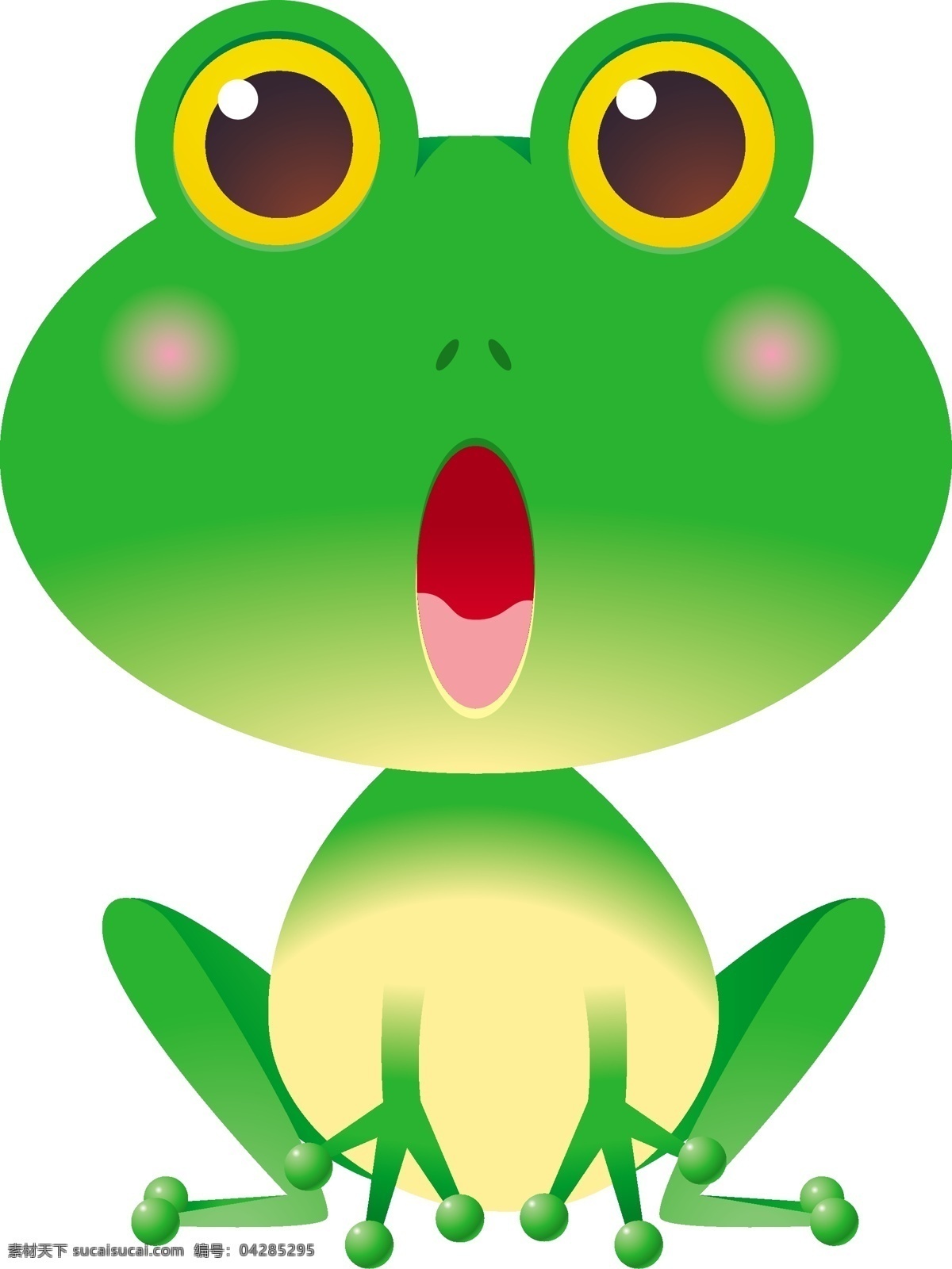 绿青蛙 蹲着的绿青蛙 可爱 动物 矢量青蛙 矢量图库 可爱动物