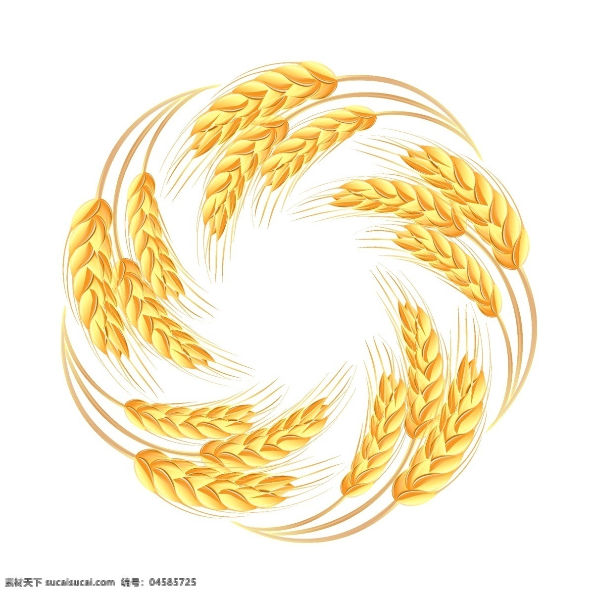 精美 小麦 矢量 麦穗 麦子 矢量素材 图案 矢量图 其他矢量图