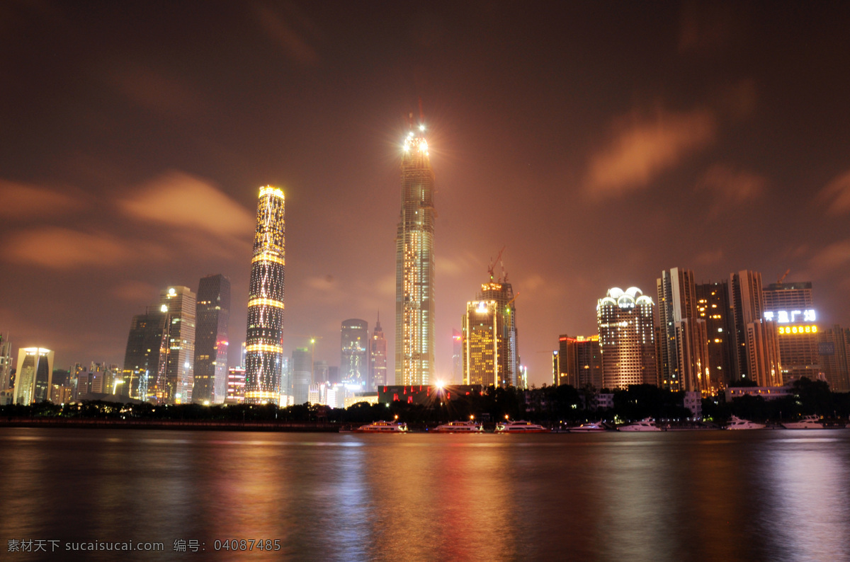 广州夜景 广州 海心沙 花城广场 夜景 cbd 建筑景观 自然景观