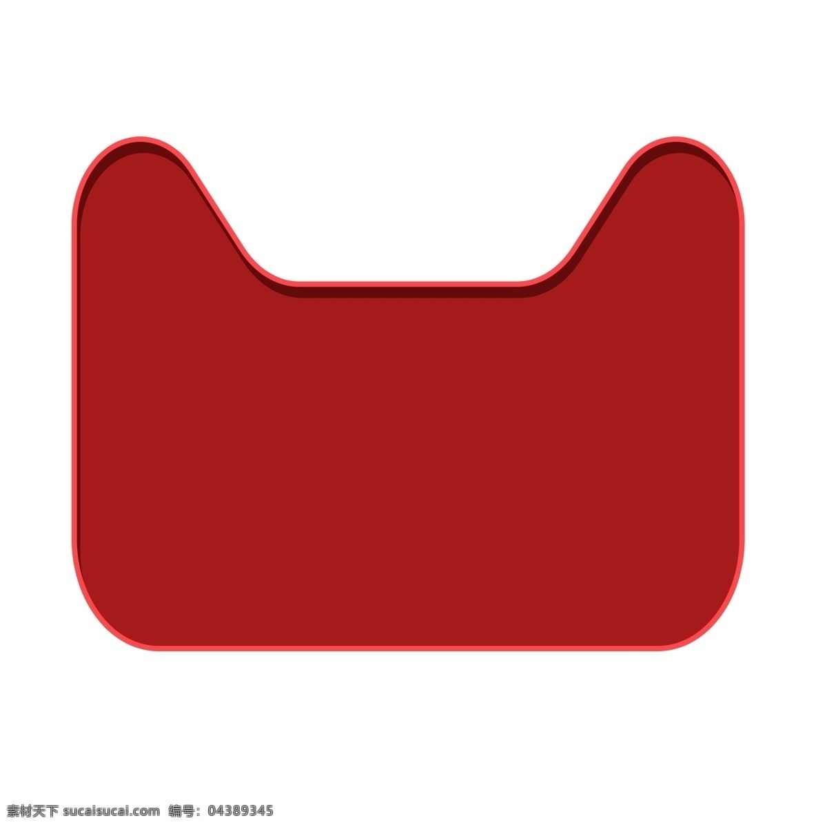 红色 创意 圆弧 天猫 电商 元素 logo 扁平化 光泽 边框