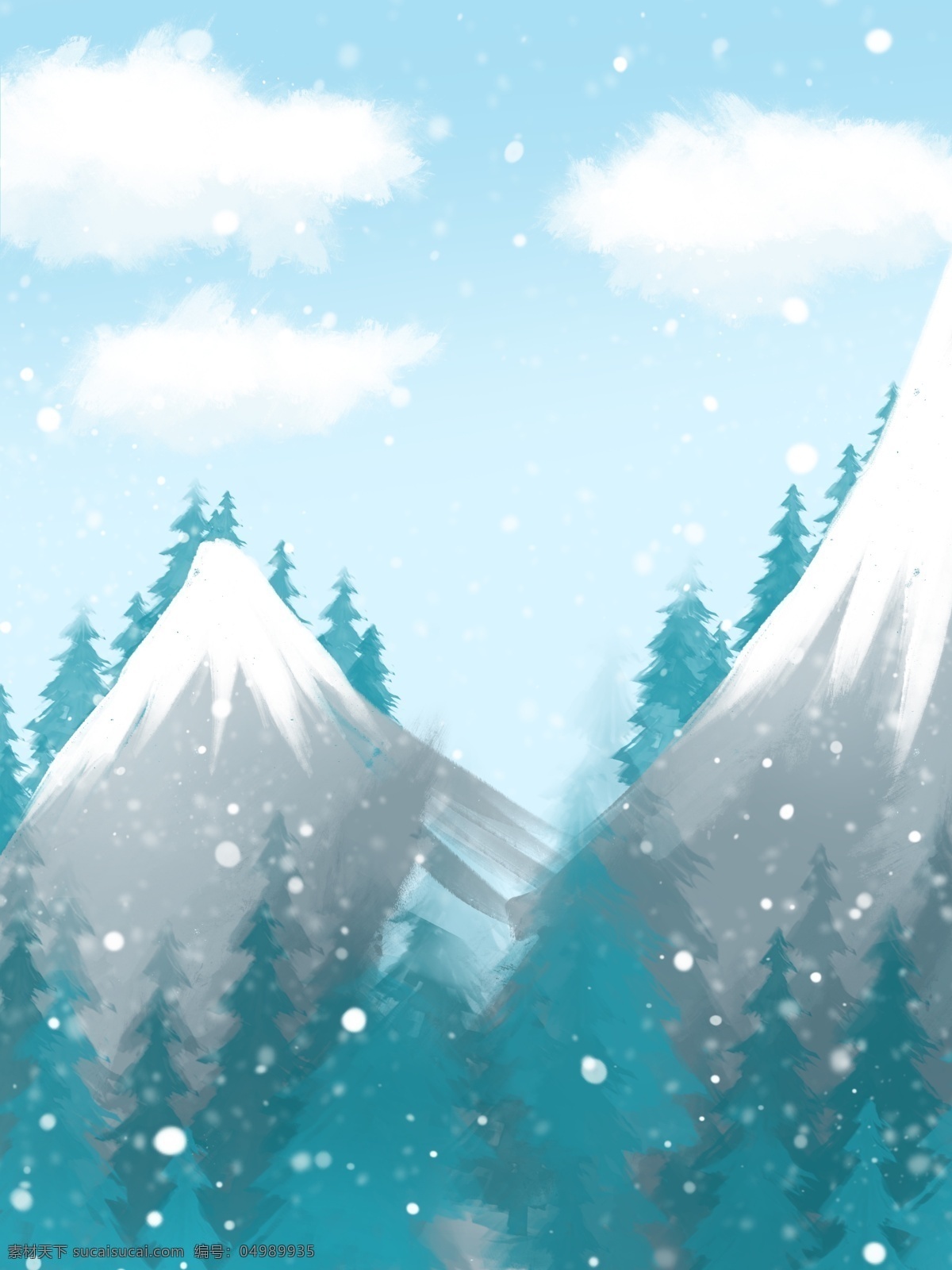 小雪 山水 树木 背景 传统节气 背景设计 冬季大雪 雪地 中国风节气