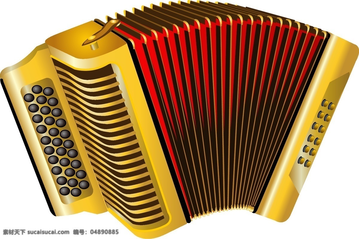 黄色 手风琴 矢量 元素 音乐 矢量元素 透明元素 乐器 免抠元素