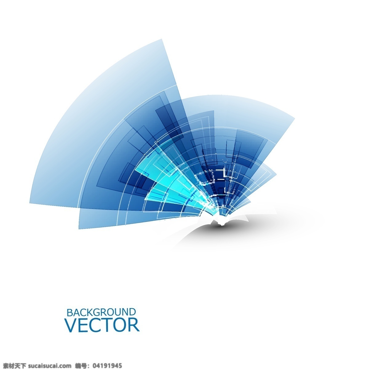 蓝色 扇形 科技 背景 科技背景 背景图案 底纹背景 底纹边框 矢量素材 白色