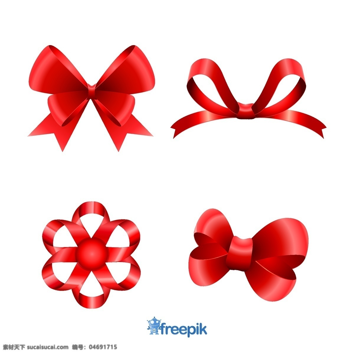 圣诞节 红丝 带 集 礼品 圣诞礼品 红色 颜色 丝带 蝴蝶结 新 装饰 包装 插图 白色 符号 红丝带 惊喜