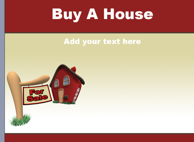 买 房子 模板 ppt模板 红房子 卡通 买房子 背景