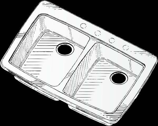 钢 双 水槽 剪贴 画 矢量图 其他矢量图