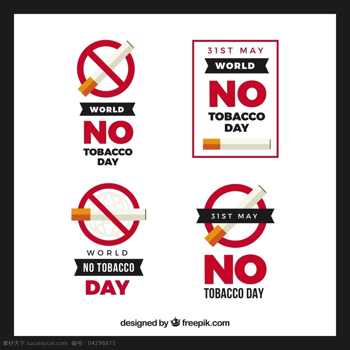 四 世界 无烟日 标签 平面设计 中 包装 背景 医疗 健康 烟 平板 贴纸 癌症 警告 停止 护理 危险 香烟 吸烟 离开 白天
