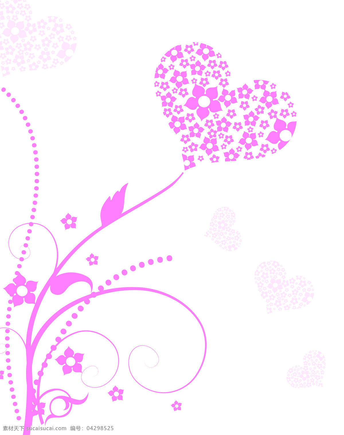花 之爱 心室 内 移门 创意 画 移门画 室内 花朵 爱心 粉色 效果图