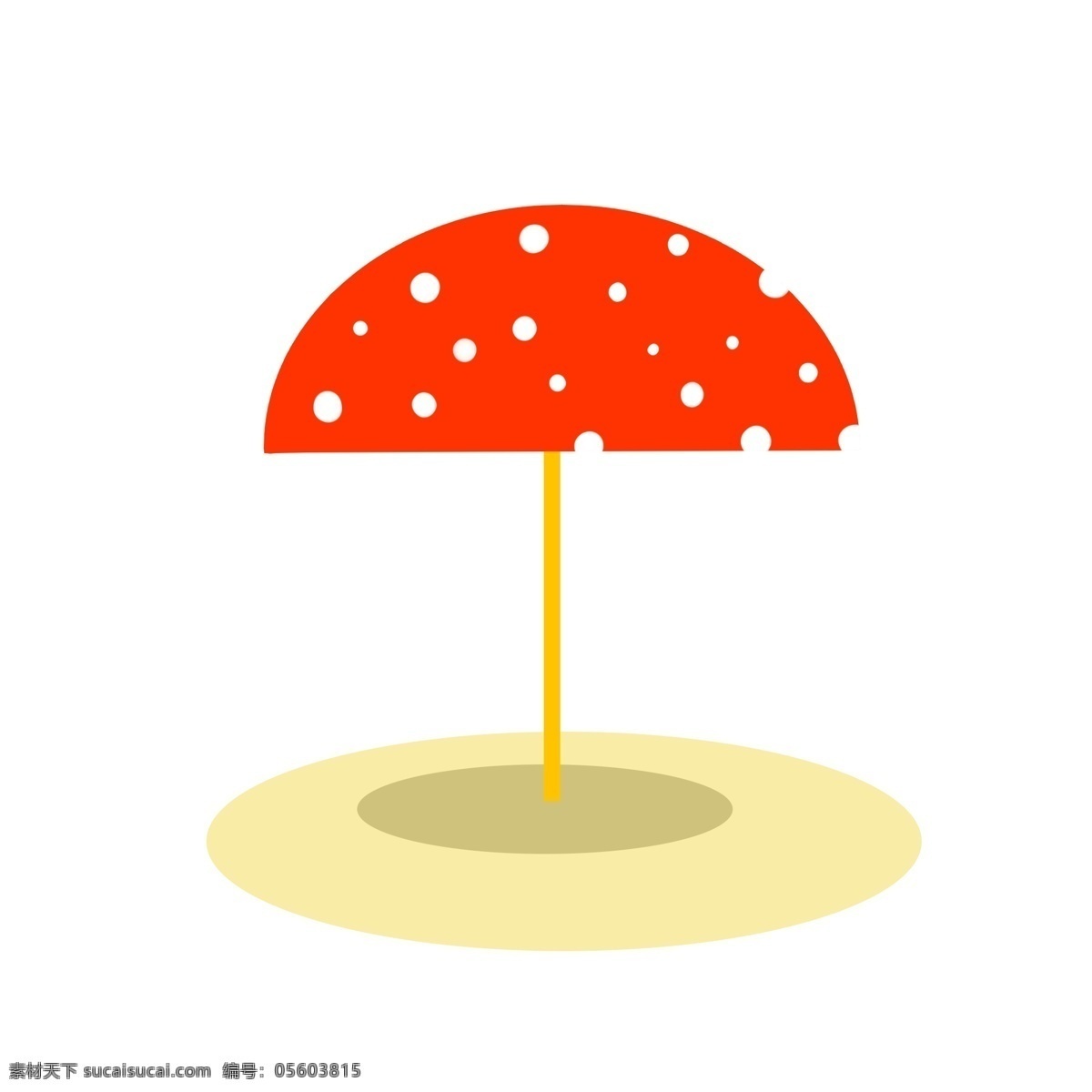红色遮阳伞 红色 沙滩 蘑菇