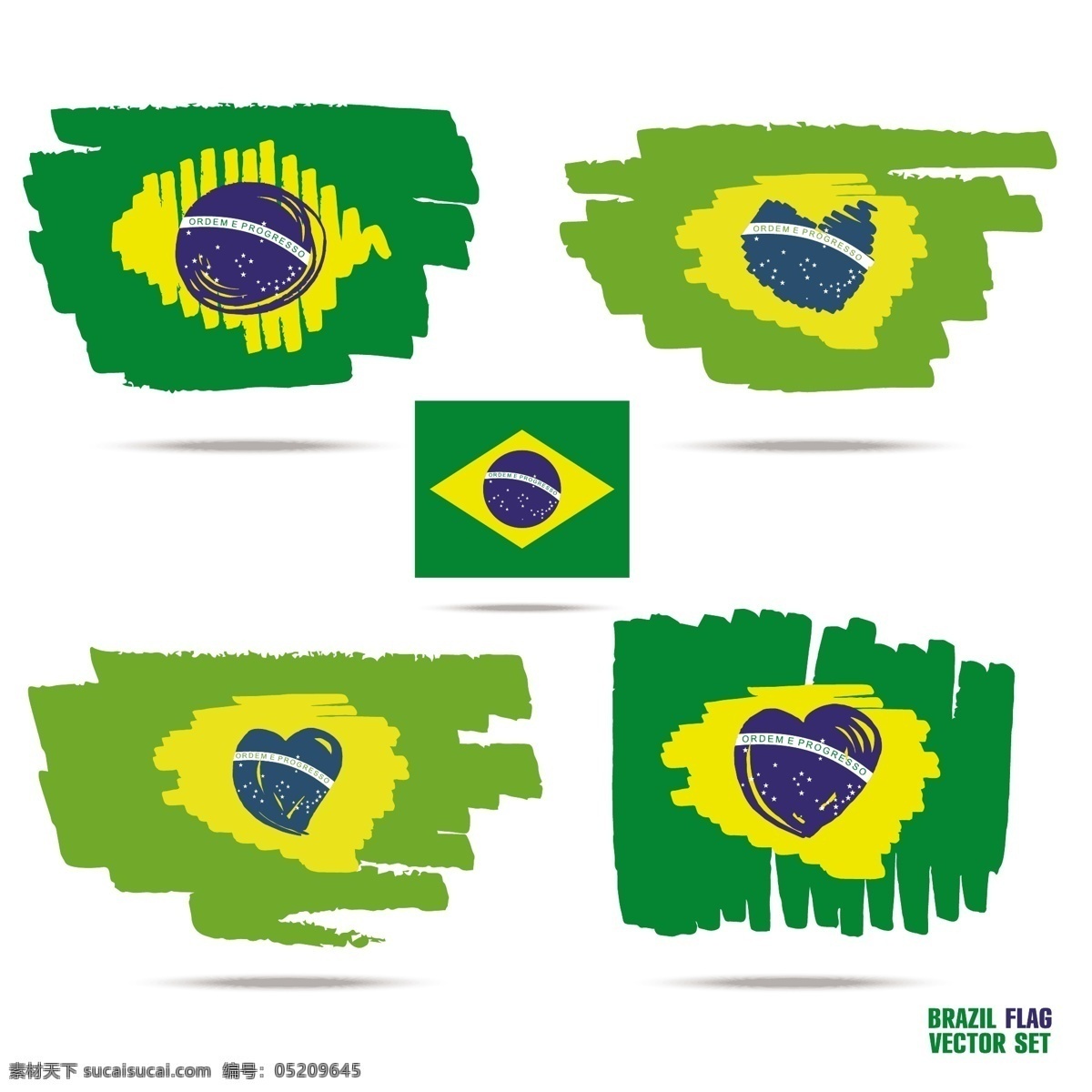 手绘巴西国旗 手绘国旗 国旗 巴西 巴西国旗