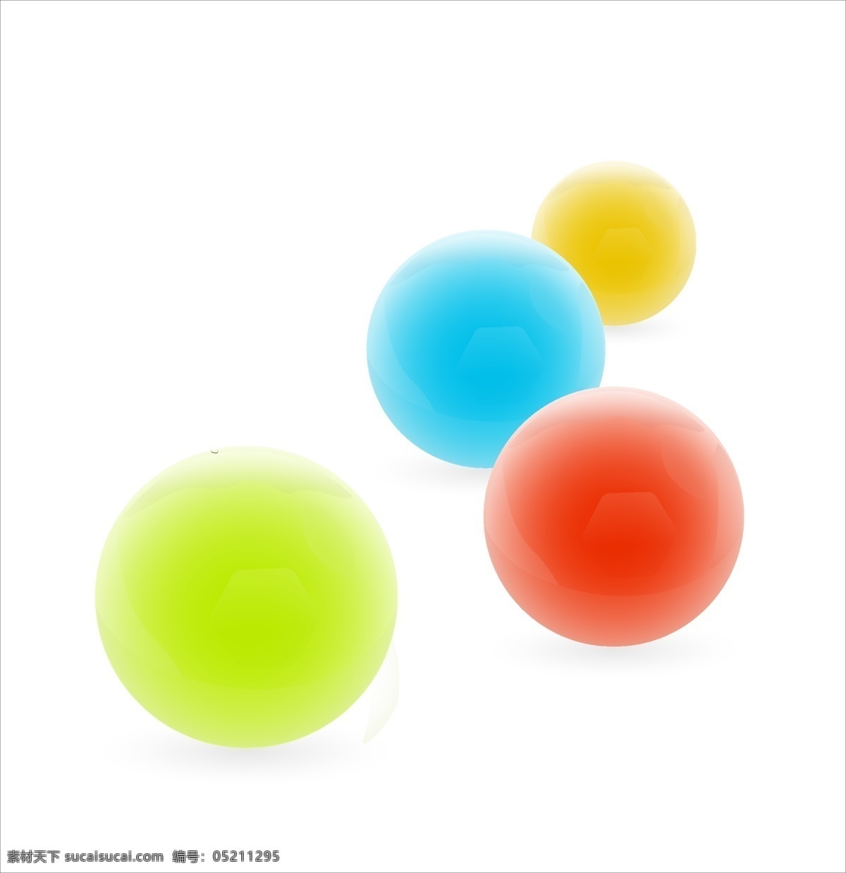 彩球矢量素材 彩色 球体 简单 矢量素材 设计素材