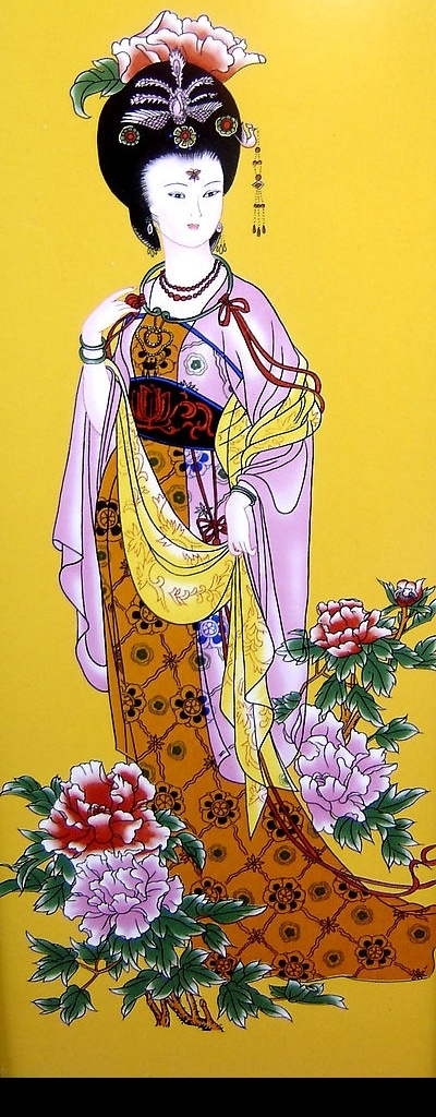 四大 美女 之一 杨贵妃 四大美女 贵妃 美女杨贵妃 工笔仕女 仕女图 美女图 人物图库 人物写真 设计图库 女性妇女