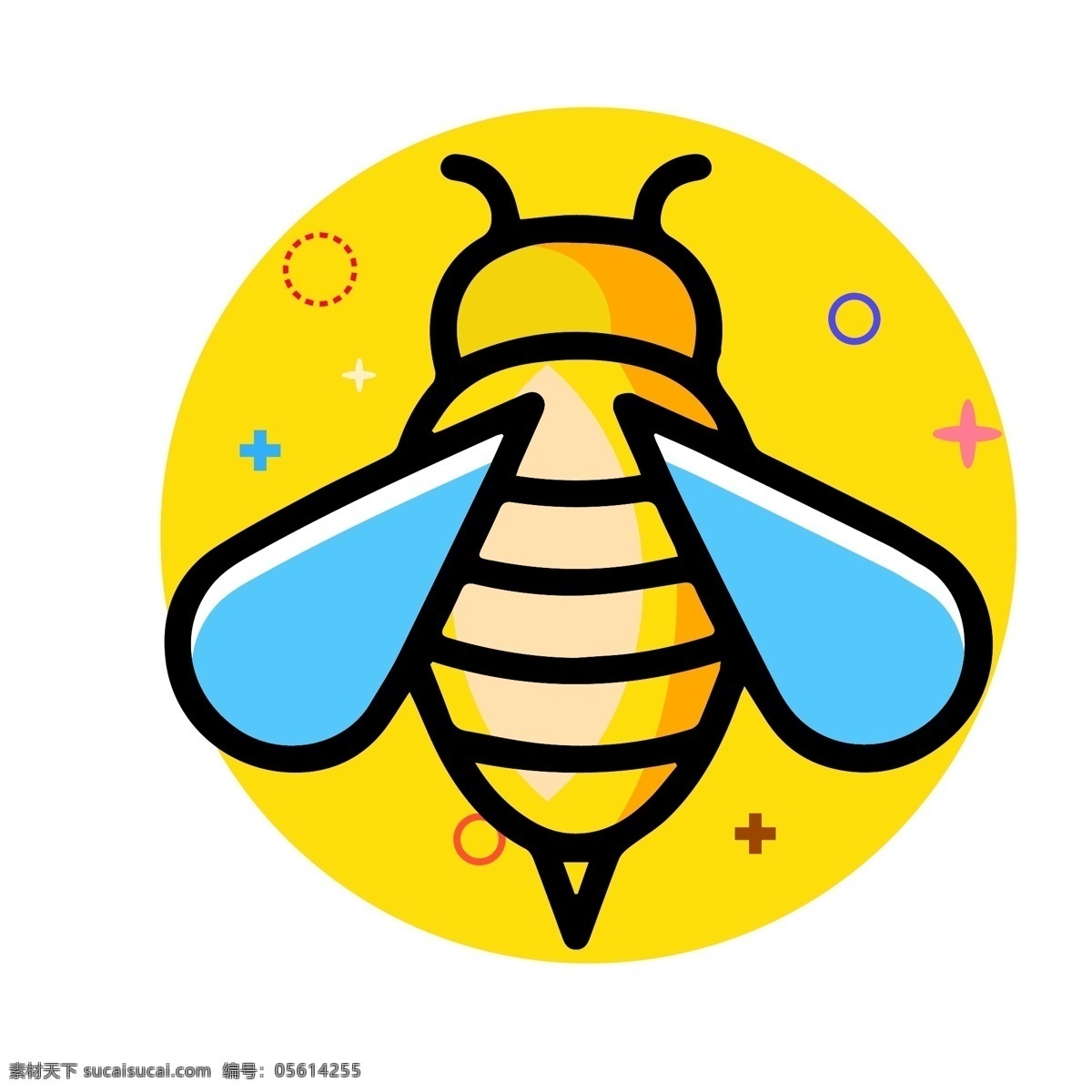 mbe 卡通 昆虫 蜜蜂 虫子 矢量 图标 元素
