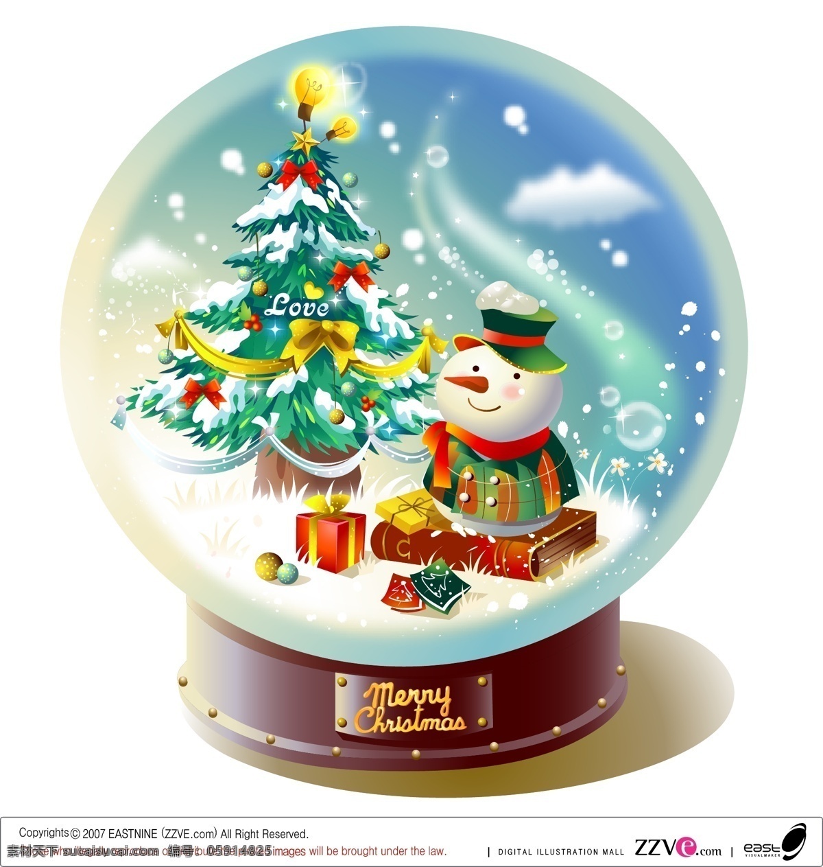精美 圣诞 水晶球 矢量 矢量节日 圣诞节 圆球 雪人 圣诞树 雪花 圣诞节快乐 矢量图 白色