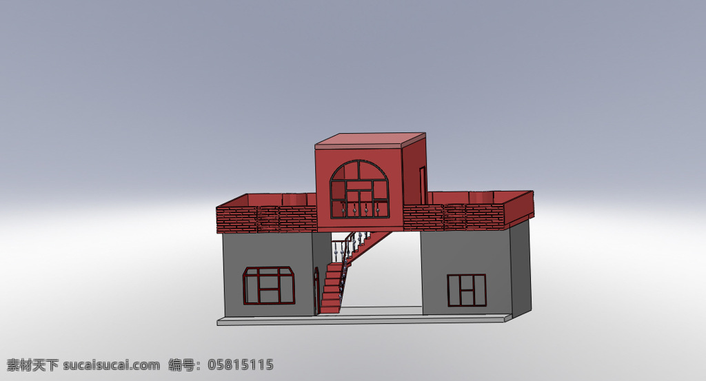 老 新 家 建筑 3d模型素材 建筑模型