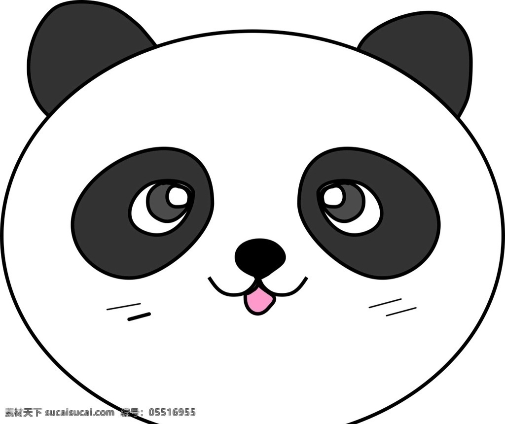 简笔画熊猫 卡通熊猫 矢量熊猫 可爱熊猫