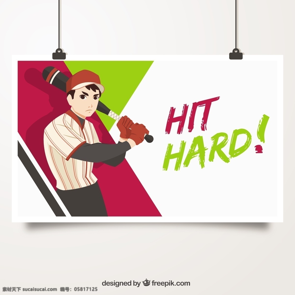 面糊插画海报 海报 运动 健身 健康 体育 棒球 训练 插图 生活方式 运动员 健康的 运动的 击球的 得到健康的
