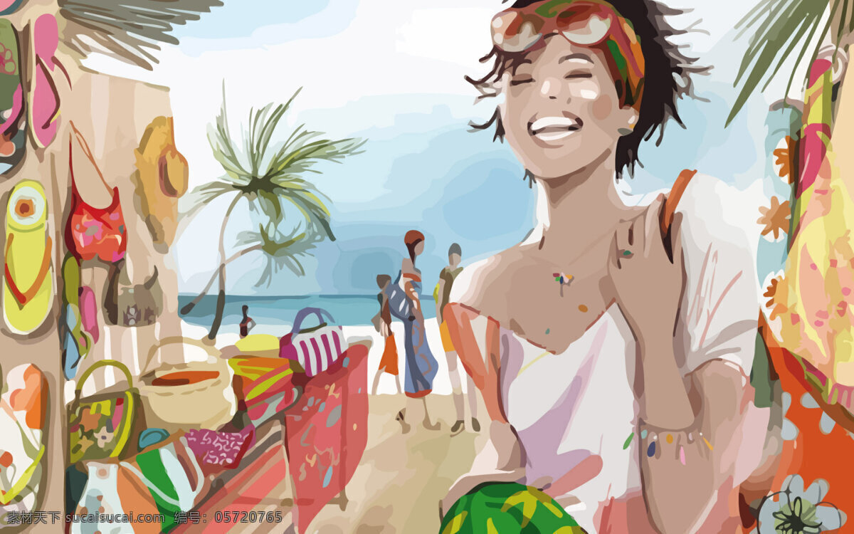 海滩 上 性感 女性 show 比基尼 动漫动画 动漫人物 服装 海边 海水 滩 卷发 游泳 日光浴 太阳 热带 泰国 模特 旅游 海洋