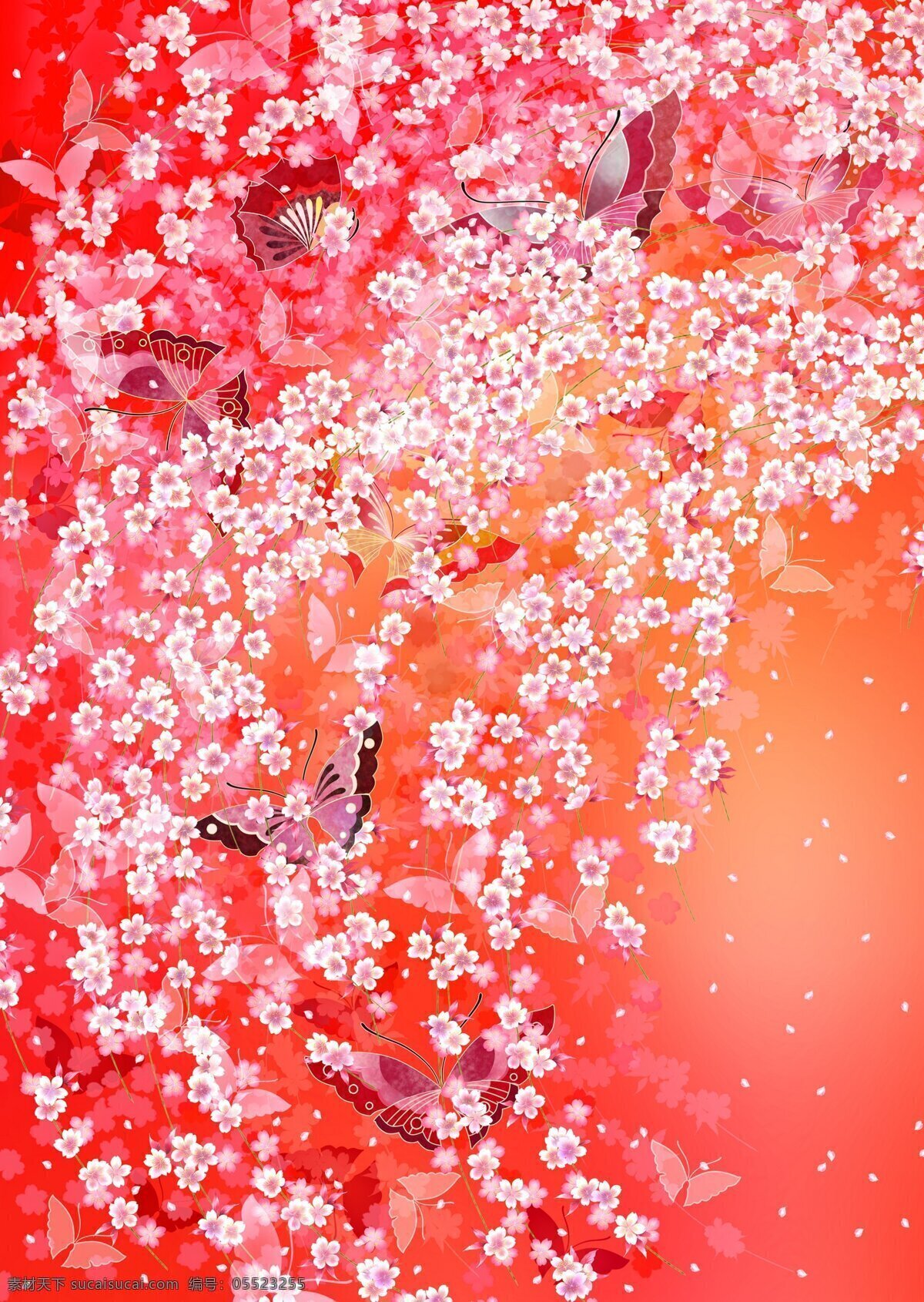 典雅 梦幻 花朵 背景