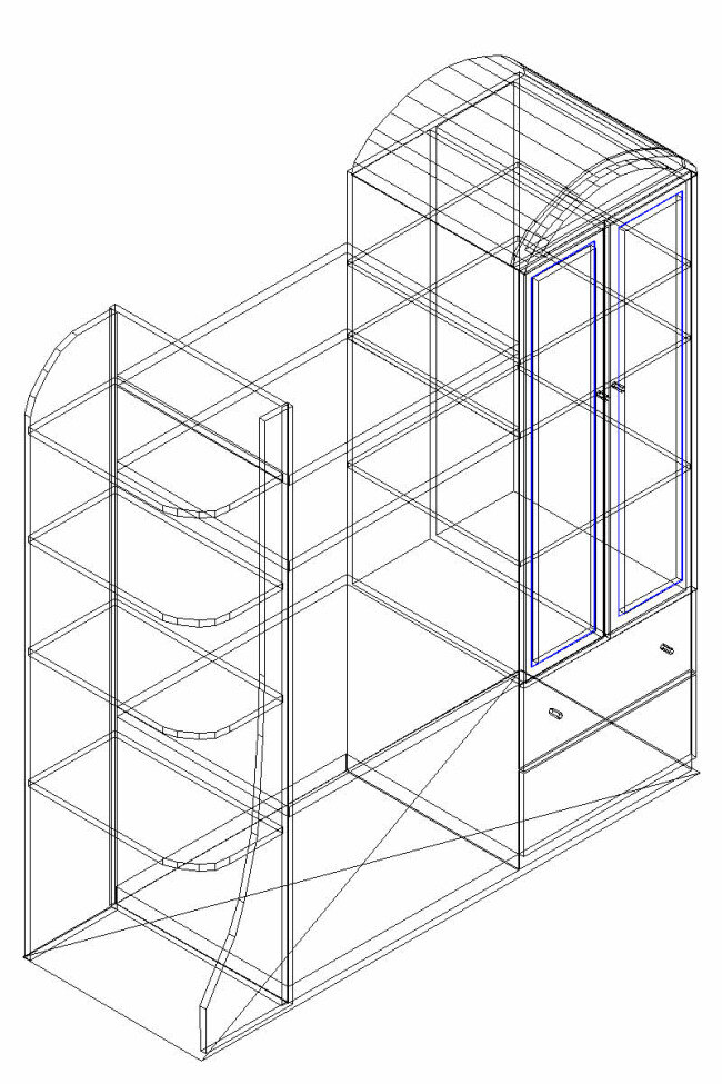 圆顶 立柜 3d cad 家装 立体 模型 三维 饰品 室内 装饰 装修 cad素材