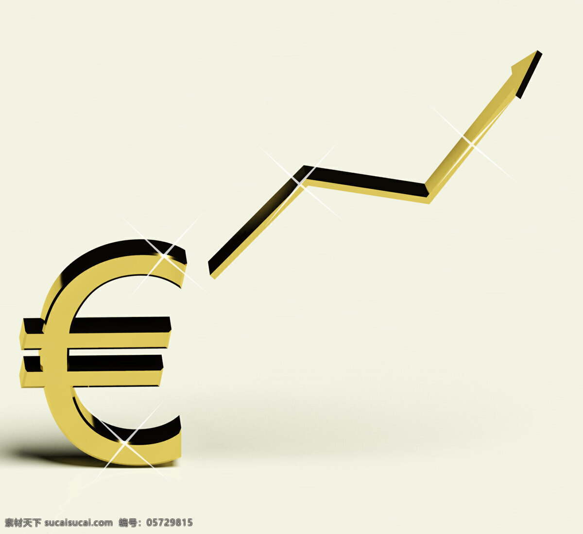 欧元 符号 箭头 作为 收入 利润 象征 商务金融