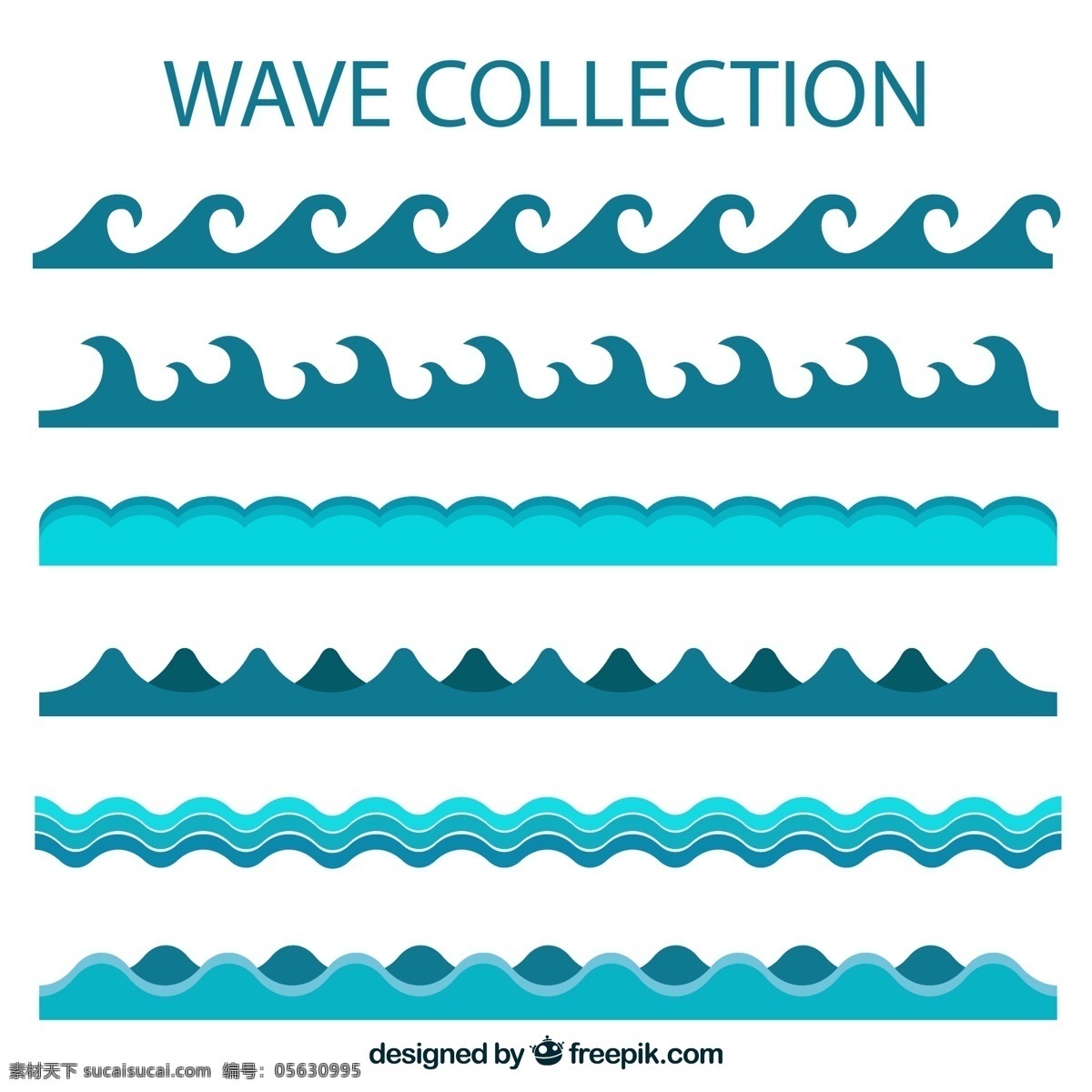 蓝色 海浪 大海 浪花 矢量图 格式 矢量 高清图片