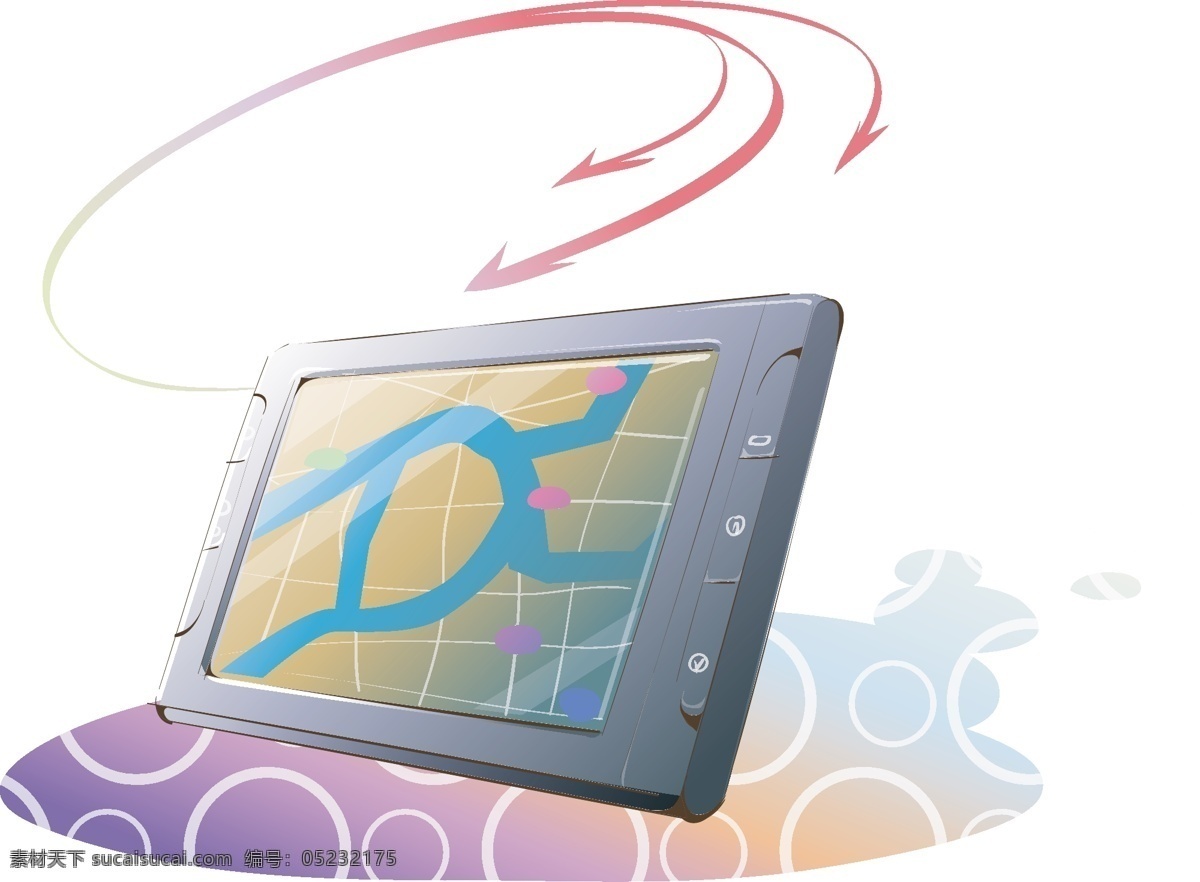 gps 图 gps图 x12 卡通 电器 物件 矢量图 现代科技