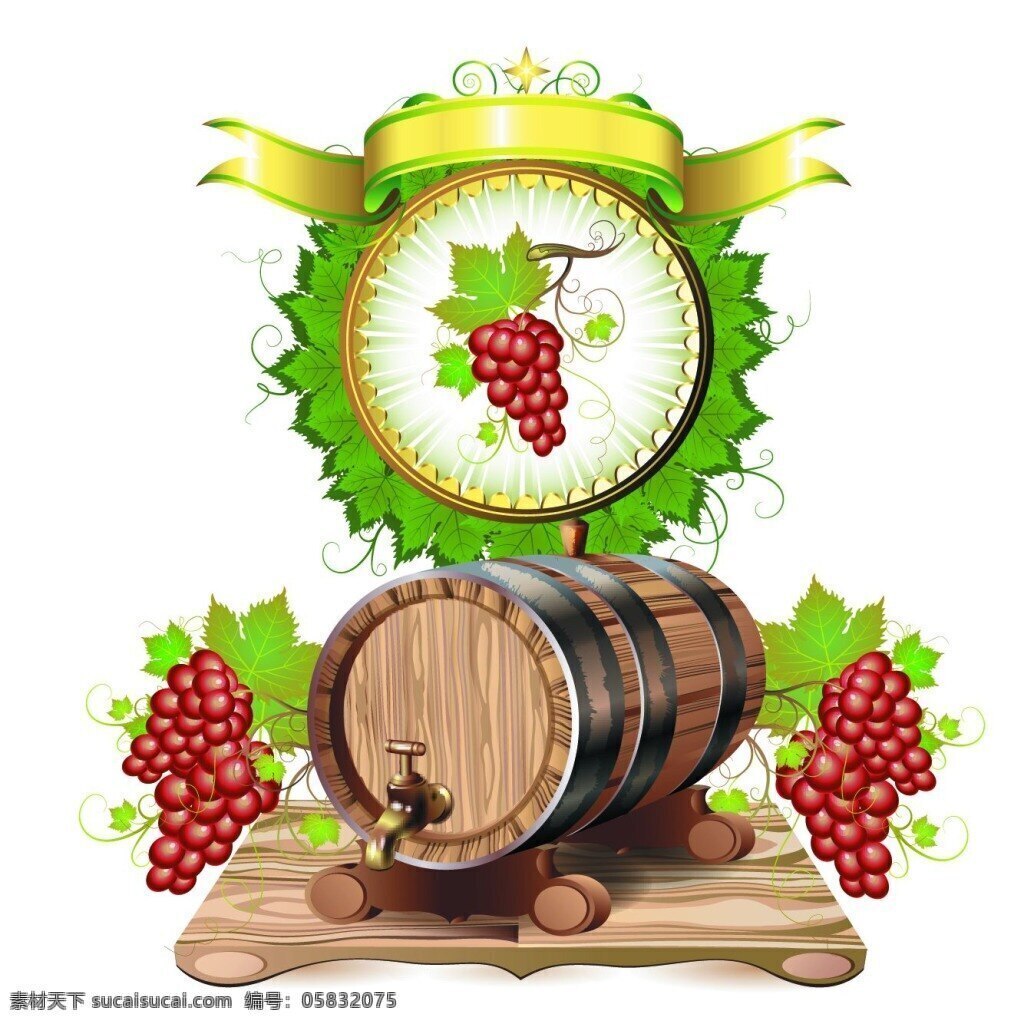 木桶葡萄酒 木桶 葡萄酒 矢量图下载 葡萄汁 红酒 果汁 木质 白色