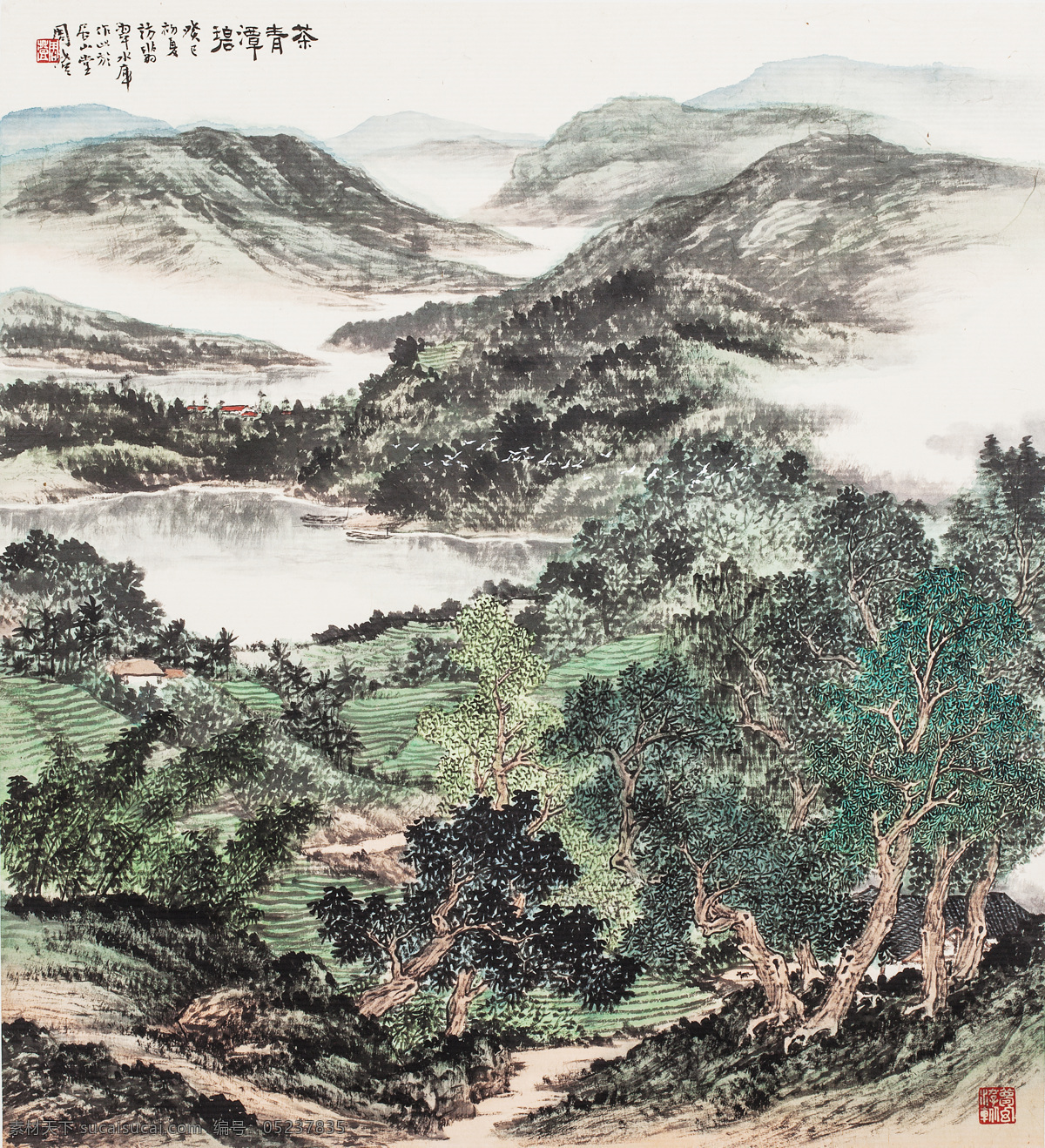 国画 写意画 水墨画 水墨 山水画 山水国画 艺术绘画 文化艺术 绘画书法