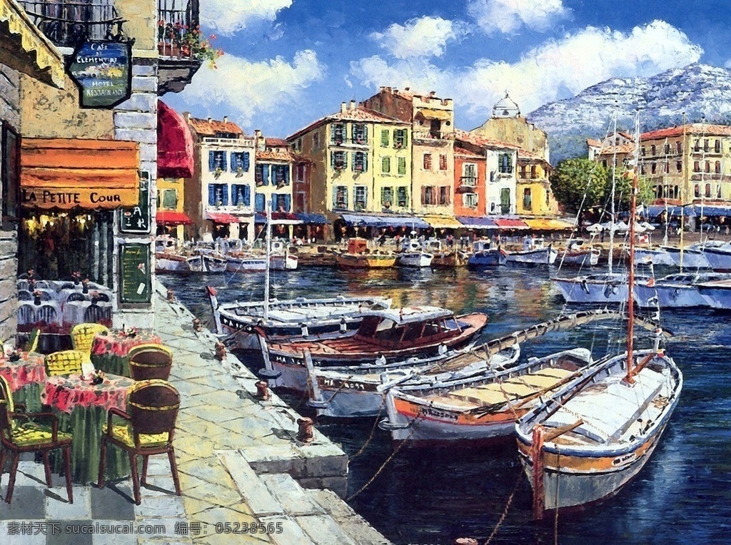 欧洲小镇油画 油画 绘画 艺术 欧洲 小镇 城镇 小城 风景 景色 绘画书法 文化艺术 美术绘画