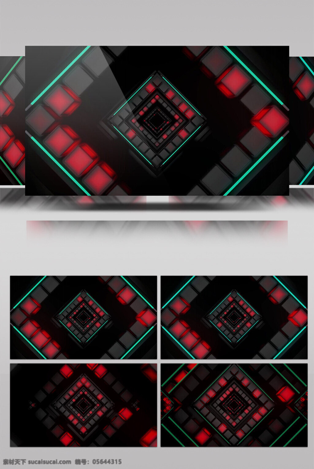红光 电路板 视频 红光四边形 炫酷光回 三维动态类 几何魔法 空间几何变换 3d视频素材 特效视频素材