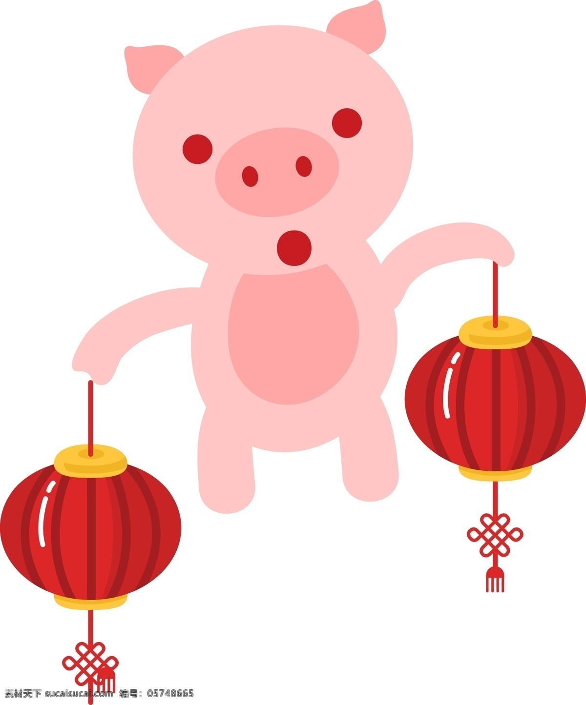 喜庆 猪 元素 标签 背景 图案 新年
