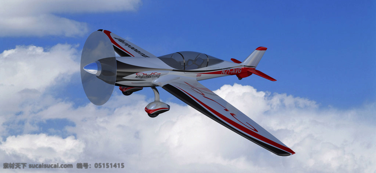 轻型 运动 飞机 项目 工业设计 航空 航空航天 3d模型素材 建筑模型