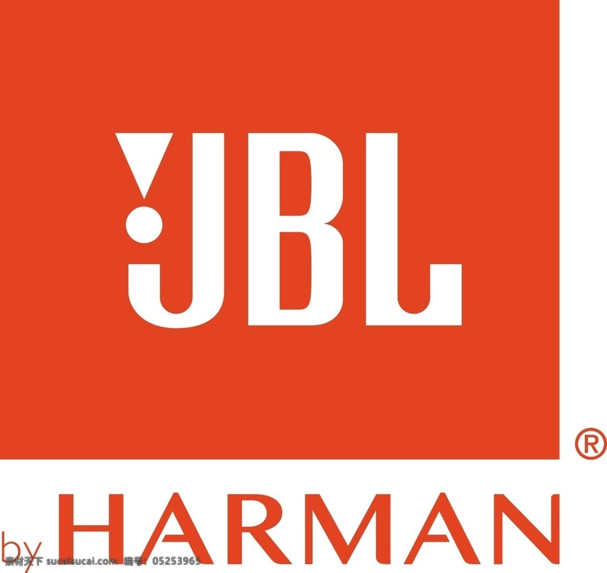 jbl 标志 橙色 底 白字 logo 黑底白字 harman 商标
