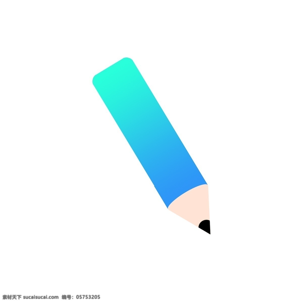 蓝色铅笔 蓝色 铅笔 模型