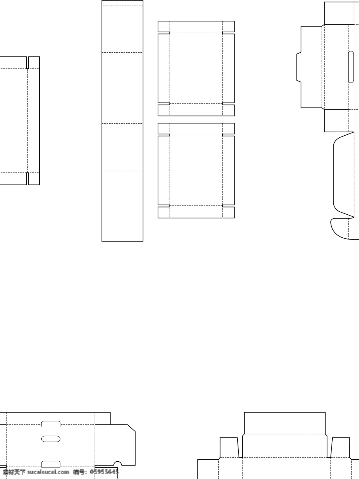 几乎 所有 盒 型 包装 刀模 包装设计 矢量