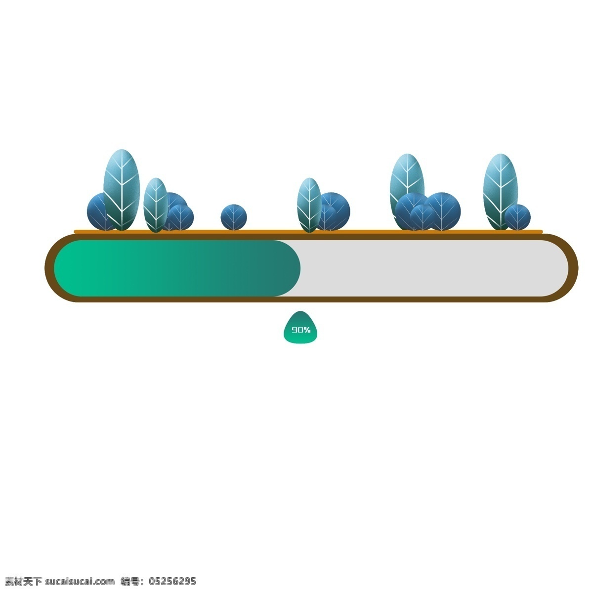 植物进度条 植物 进度条 绿色